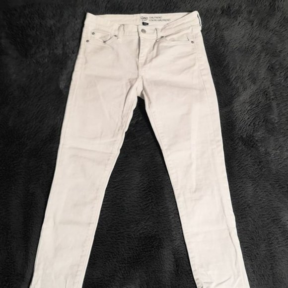 GAP 1969 Girlfriend White Denim Jeans - Picture 1 of 5